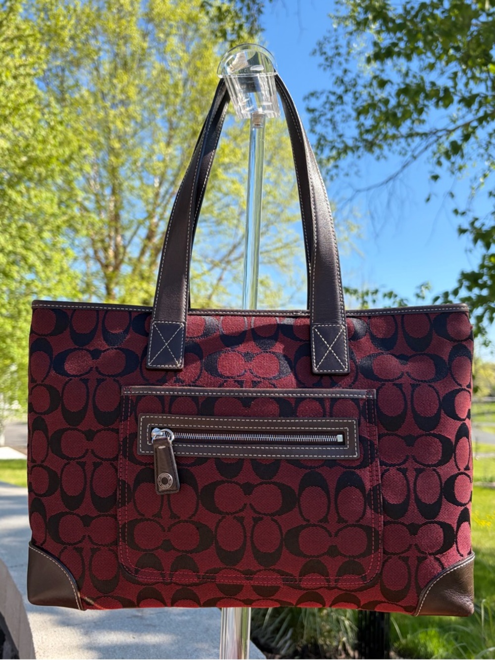 Vintage COACH Signature Slim Shoulder Tote EUCc - Picture 14 of 17